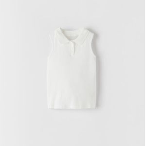 Zara Kids white collared tank